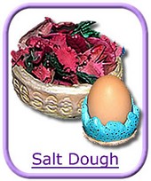 salt dough basket and egg cup