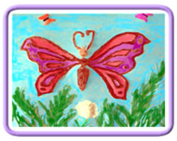 butterfly painting with glue