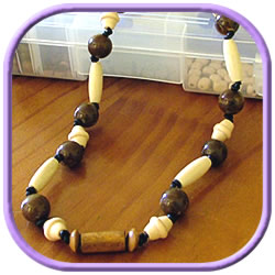 wooden bead necklace