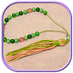 tassels on worry beads
