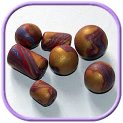 round and tube shaped beads
