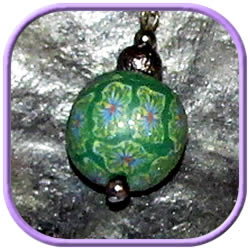 green polymer clay beads