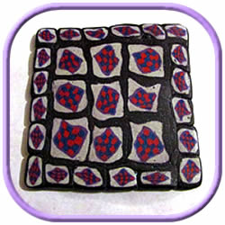 checkered cane table mat