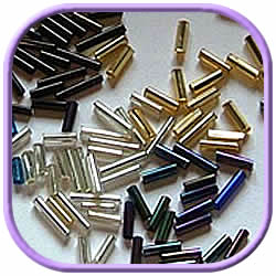 bugle beads in different colors