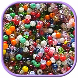 lots of seed beads in different colors