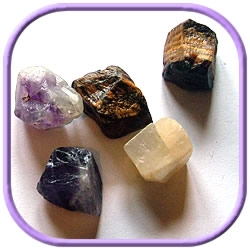 unpolished semi-precious stones