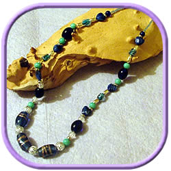 a beaded necklace