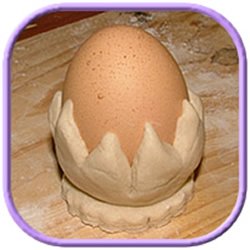 making a salt dough egg cup