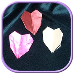 a selection of origami hearts