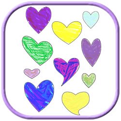 hearts coloring sheet