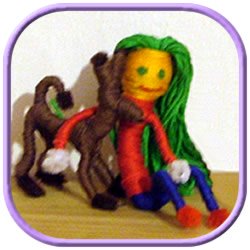 worry doll and dog